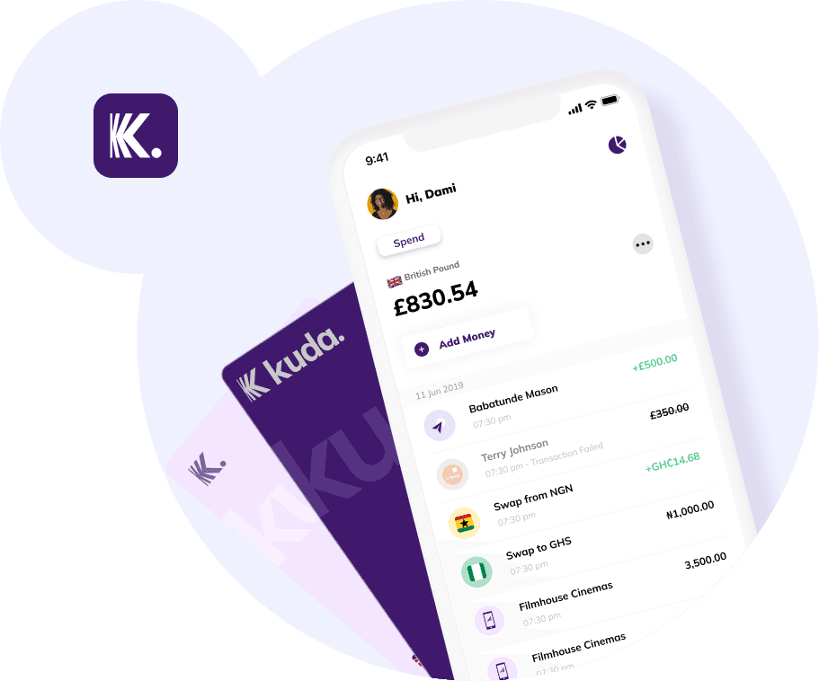 kuda Microfinance Bank Savings, Spend, Budgeting.